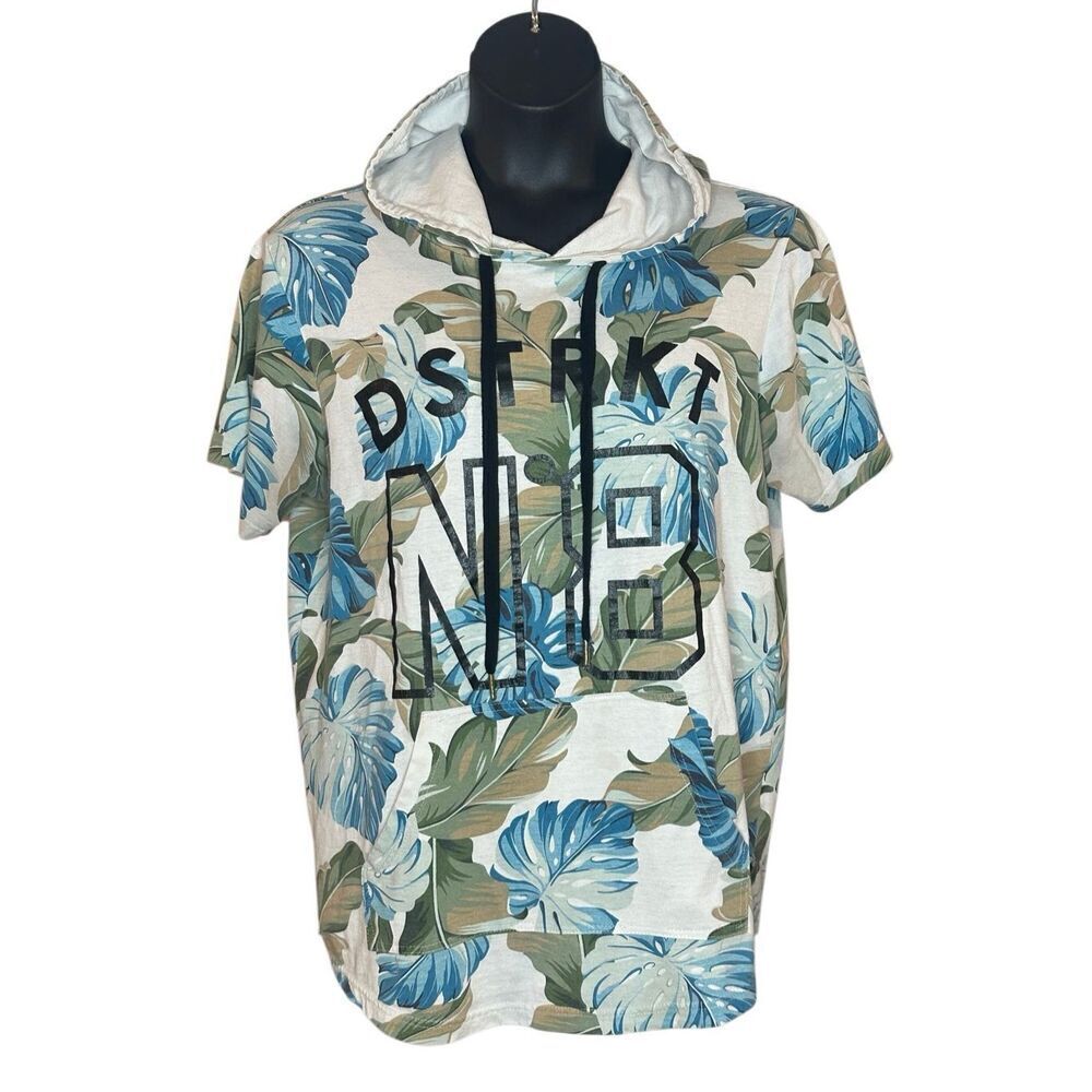 8IGHTH/DSTRKT Men's Multicolor N8 Tropical Print Short Sleeve Pullover Hoodie XL
